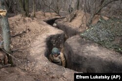 Военный 28-й механизированной бригады ВСУ под Бахмутом в марте 2024 года