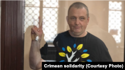 Суд над фрилансером Крым.Реалии Владиславом Есипенко. Симферополь, 15 июля 2021 года