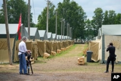 Лагерь ЧВК "Вагнер" в деревне Цель. Беларусь, 7 июля 2023