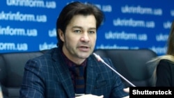 UKRAINE -- Press conference of Yevhen Nyshchuk, the Minister of Culture of Ukraine, Kyiv, 6Mar2018